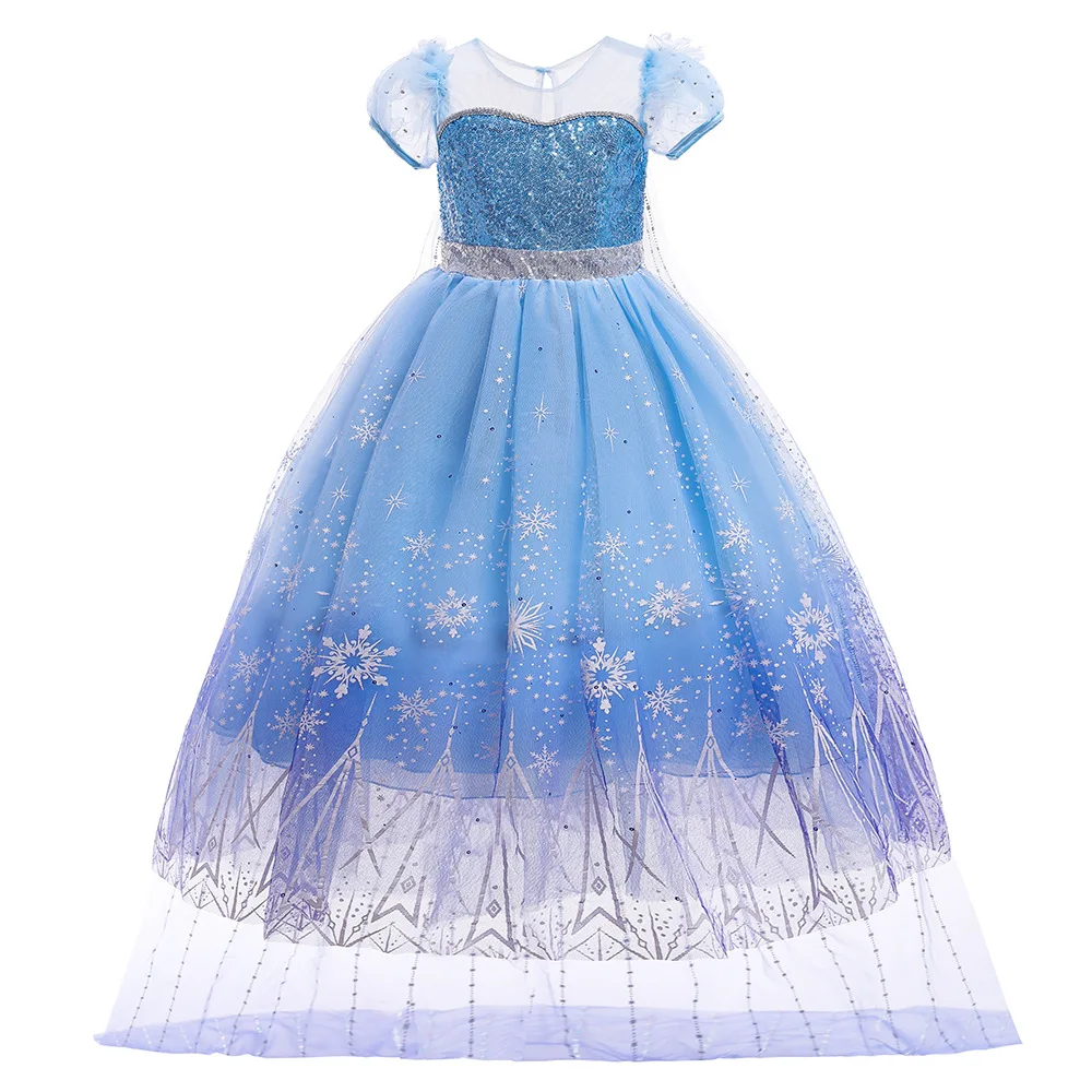 

BX1756 2022 European and American new princess dress Fashion casual girls short sleeve dress gauze cape detachable dress