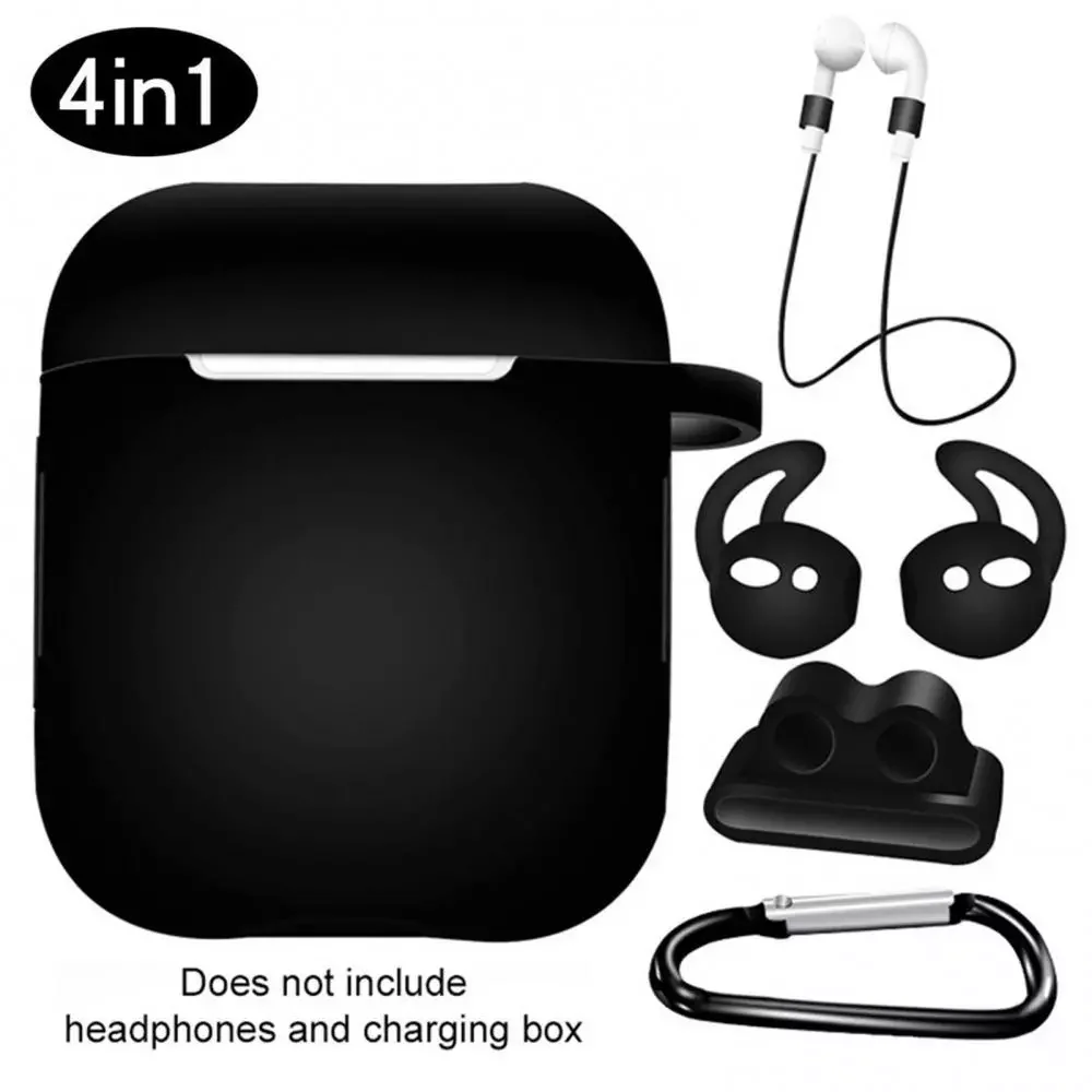 

Anti-lost Earphone Storage Pouch Case Ear Caps Lanyard Buckle for AirPods 1/2