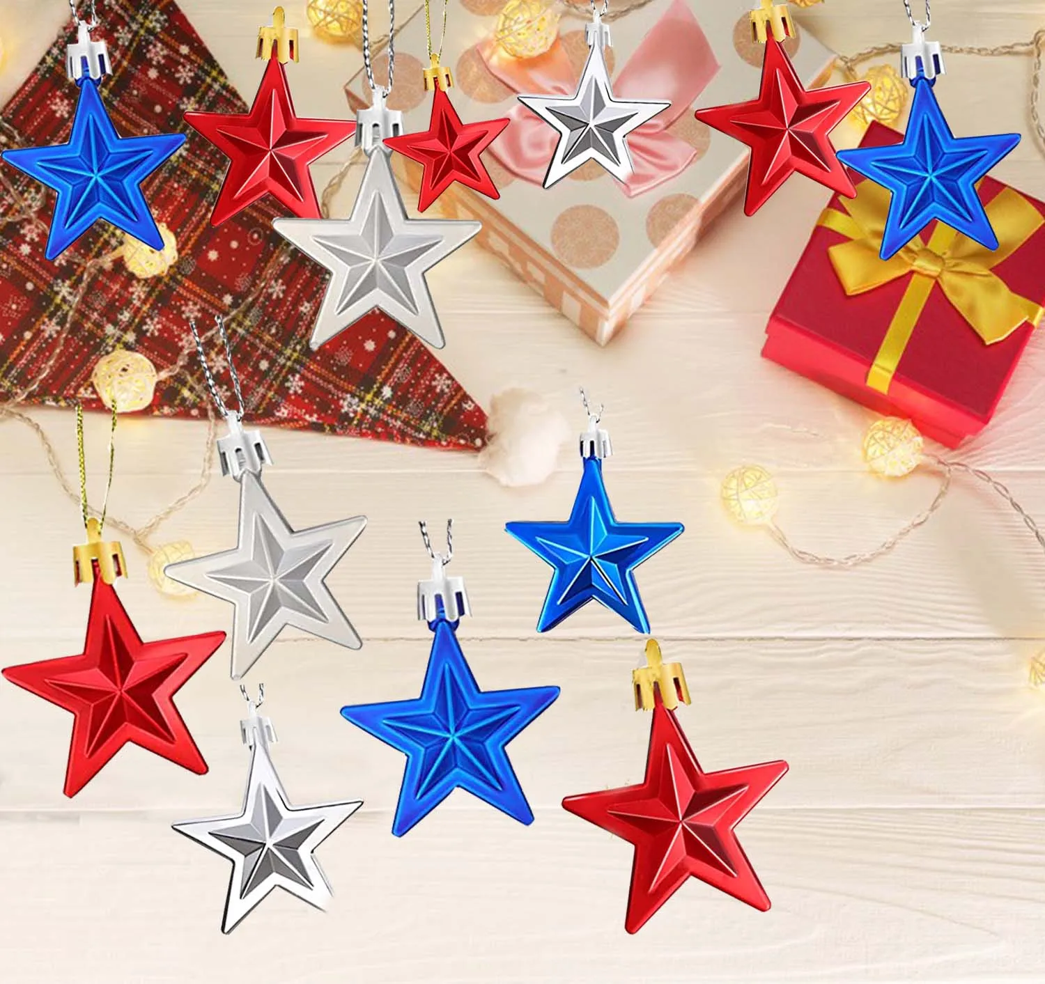 

Креативное украшение на американский День Независимости, пентаграмма, Рождественское украшение на День Труда вечерние Рождественская елк...