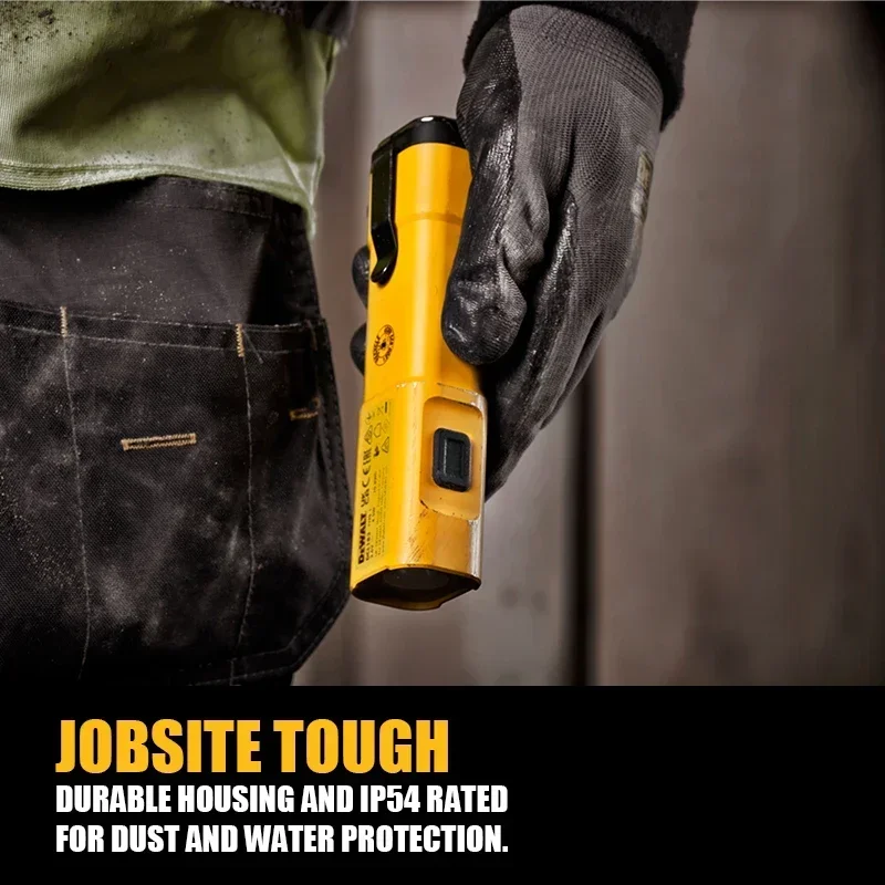 Перезаряжаемый фонарик DEWALT DCL183 3 режима боковое освещение с зажимом для ремня и