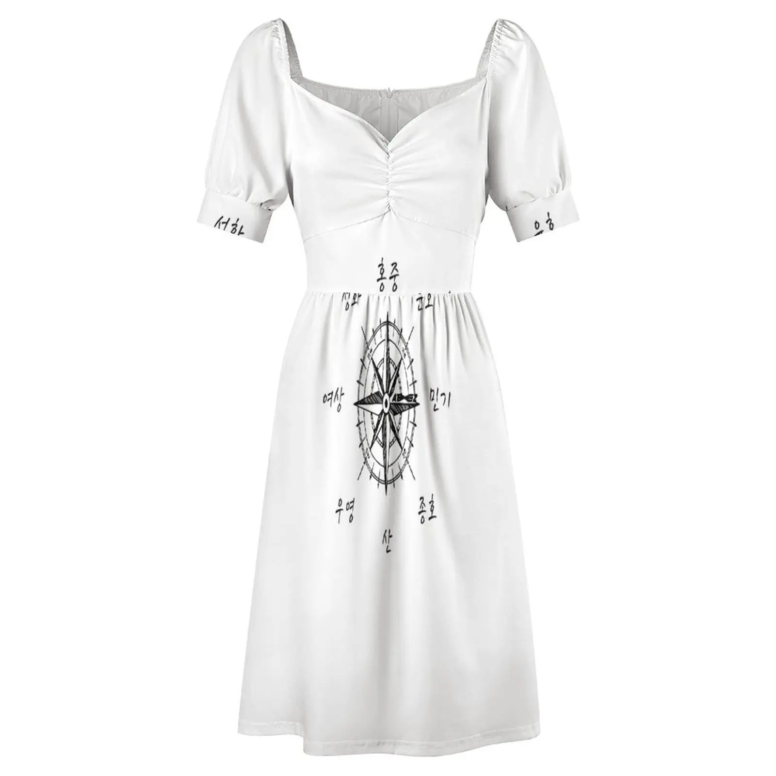 ATEEZ K-POP Платье с короткими рукавами женское платье элегантные платья вечерние для