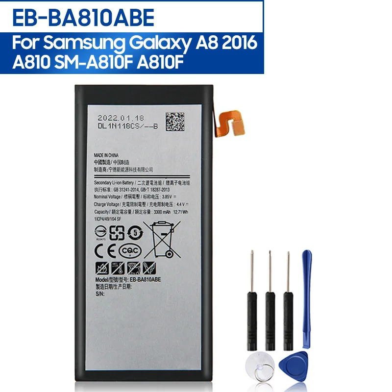 

Replacement Battery EB-BA810ABE For Samsung Galaxy A8 2016 SM-A810F A810F A810 Replacement Phone Battery 3300mAh
