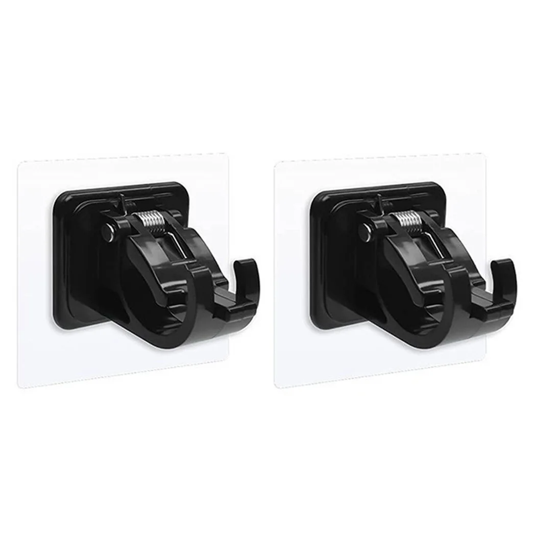

Nail-Free Adjustable Curtain Rod Holder Clamp Hooks Rod Bracket Holders Adhesive Wall Curtain Fixed Clip Hanging Rack Hook 2pcs
