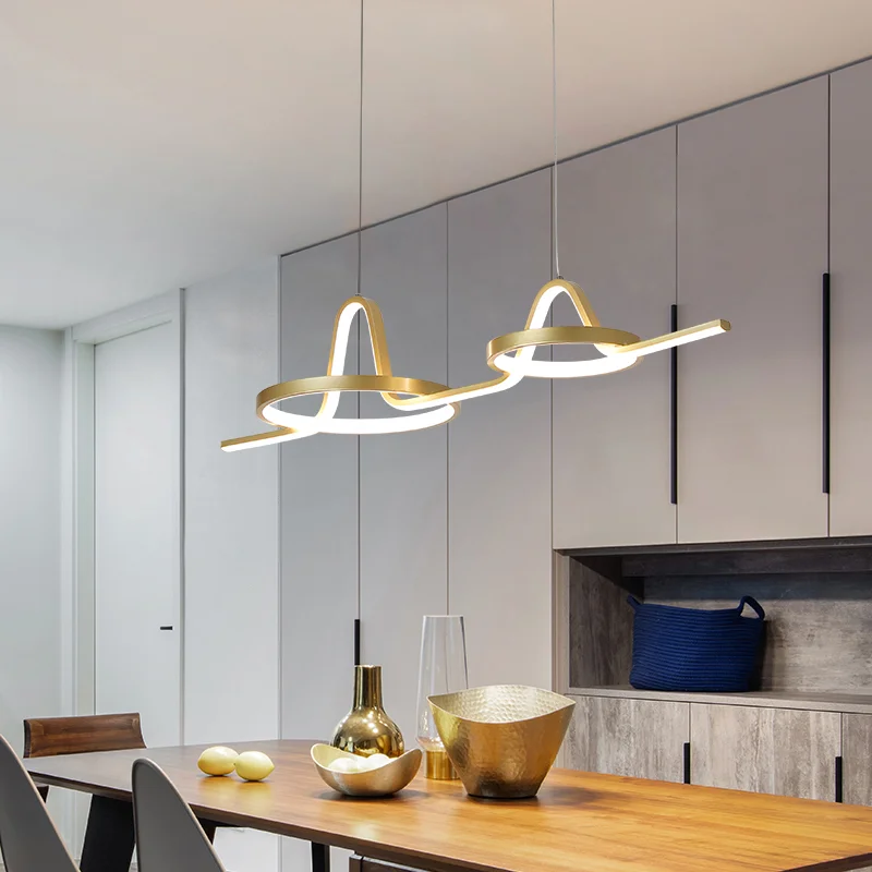 

Pendant Lights Modern Led Lamp For Room White Gold Lustre Metal Hanging Lamps For Dining Living Room Kitchen Indoor Fixture Deco