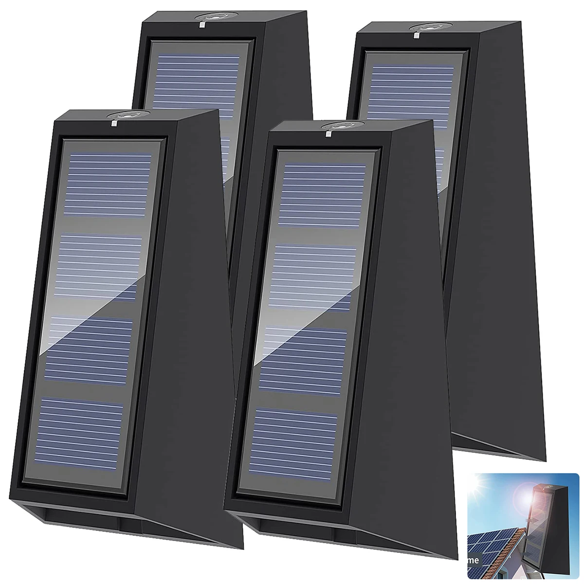 

Solar Wall Light Outdoor Fence Light LED Waterproof Light Up and Down 7 Color Changing Lights for Backyard Garden Garage 2 Pack