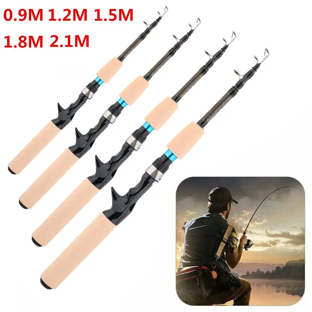 

SuperHard Portable Ultralight Travel Stream Hand Pole Telescopic Fishing Rod Fishing Tackle Carp Feeder
