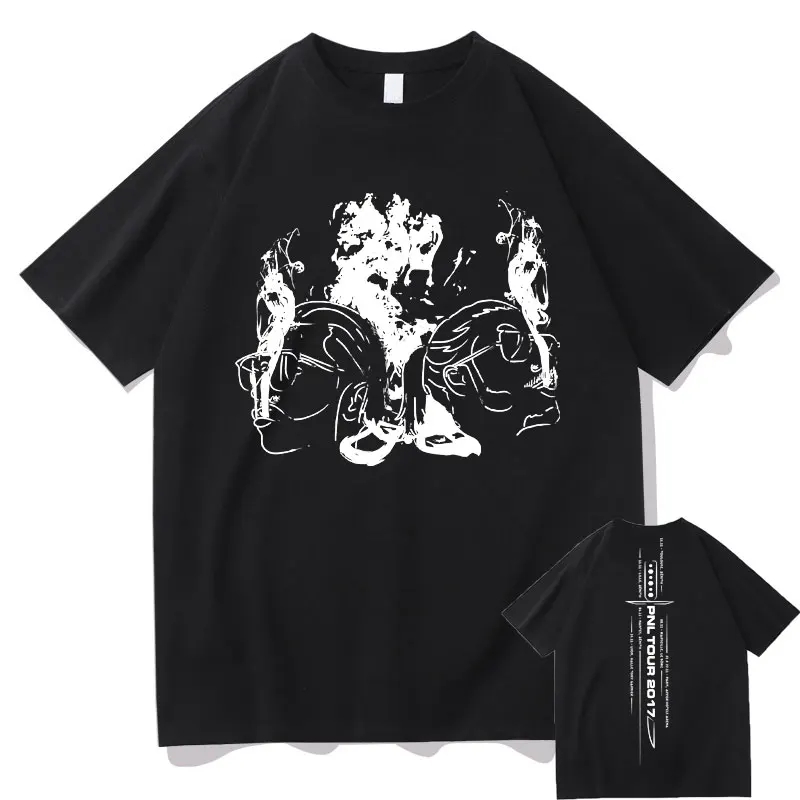 

New Le Monde Chico Album PNL Short Sleeve Tshirt Men's French Rap Band T Shirts Men Women Hip Hop Oversized High Quality T-shirt