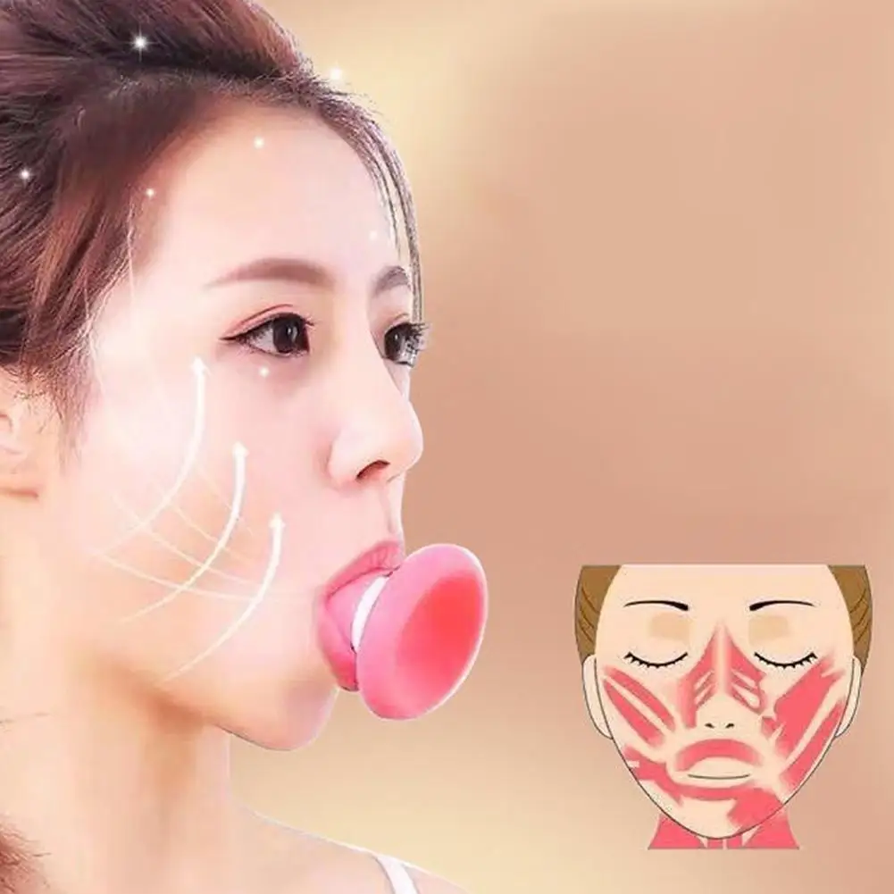 Hot Sale Face Slimming Tool Face Lift Skin Firming V Shape Exerciser Instrument Cute Portable Anti Wrinkle Mouth Exercise Tool