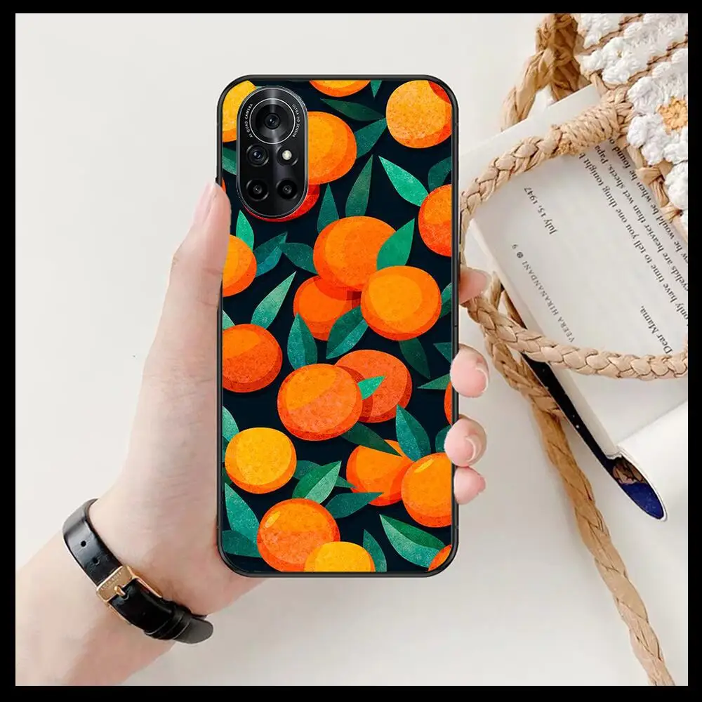 Оранжевый прозрачный чехол tangerinr для телефона Huawei Honor 20 10 9 8A 7 5T X Pro Lite цвет черный