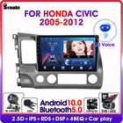Автомагнитола на Android 10,0 с голосовым ИИ-интерфейсом для Honda Civic 8 2005-2012, радио, мультимедиа, GPS-навигация, 2 Din, MP5, DVD, 4G, Net, Wi-Fi, RDS, DSP