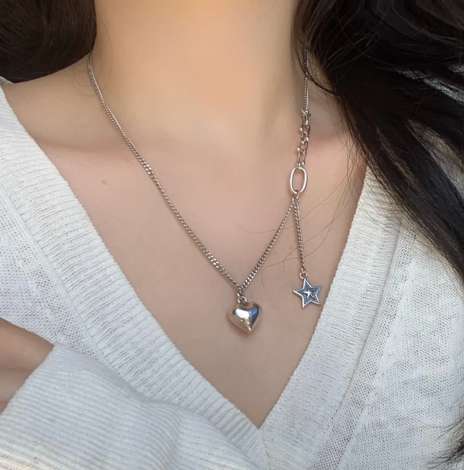 

Heart Pentagram Pendants And Necklaces For Women Fashion Jewelry 2022 Trend Gift Female Free Shipping Items Wholesale GaaBou