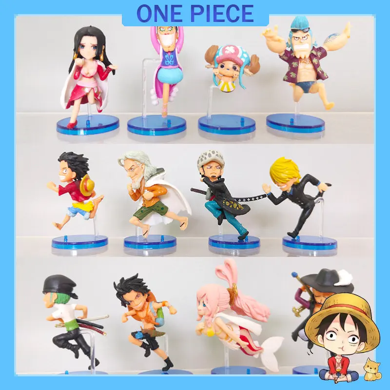 

12 Style Anime One Piece Luffy Zoro PVC Action Figures Cute Figure Toys Dolls Model Collection Toy Brinquedos