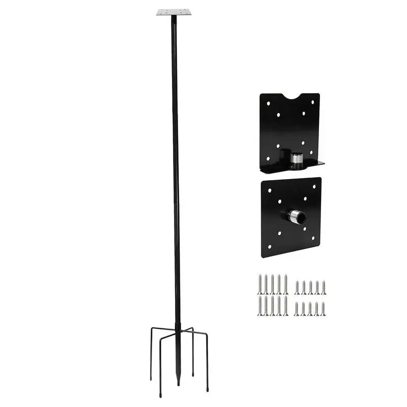 Pole Cute Birds Food Holder Multiuse Birds Feeder Stand Rack For Pets House Mounting Post Set With Screw