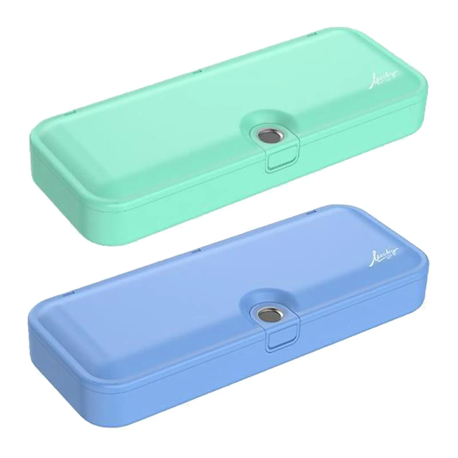 Case Pen Case Holder With Lock Hinge Lid Portable Crayon Supply Stationery Box For Girls Boys Children Kids Students