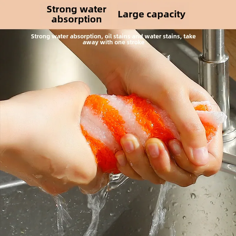 Двухслойная мочалка из бамбукового волокна утолщенная с сильным впитыванием