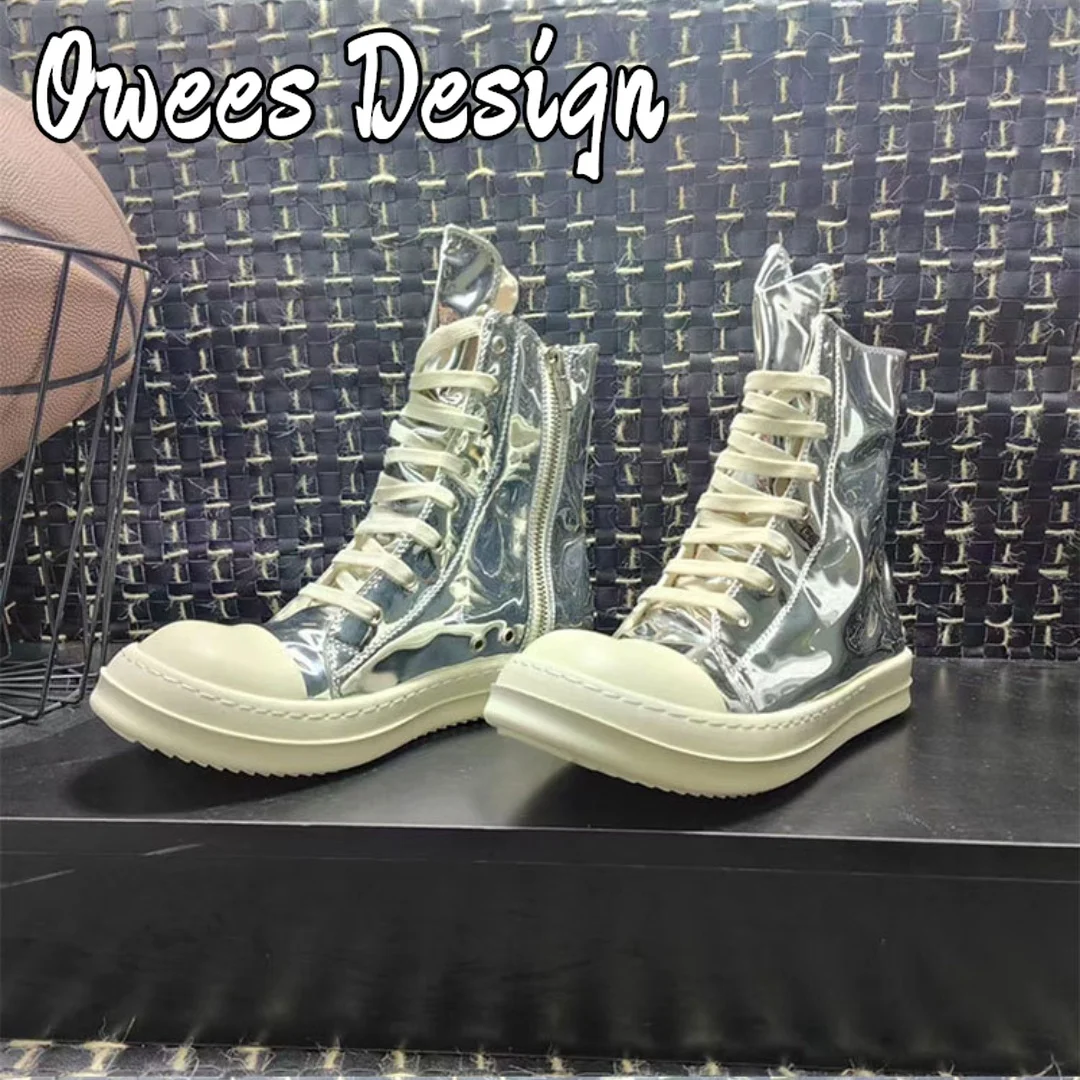 Дизайнерские уличные кроссовки oherba лакированная кожа женская спортивная обувь