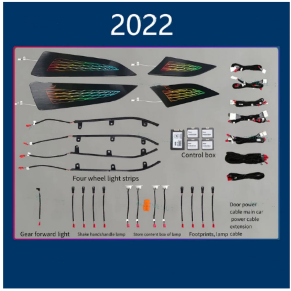 

For Lexus NX 2022 Car LED Ambient light RGB Atmosphere Light 64 Color Retrofit Door Panel Light Interior Speaker Modification