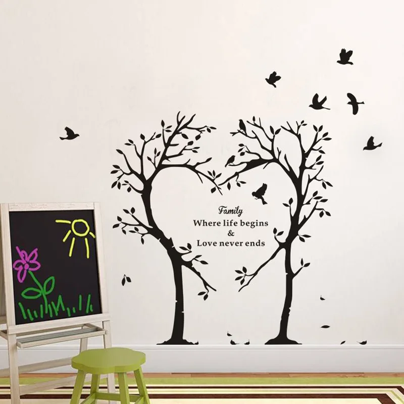 

Valentine's Day Love Tree Wallpaper Living Room Bedroom Wall Decoration Bedroom Art Decals Home Background Decor Wall Stickers