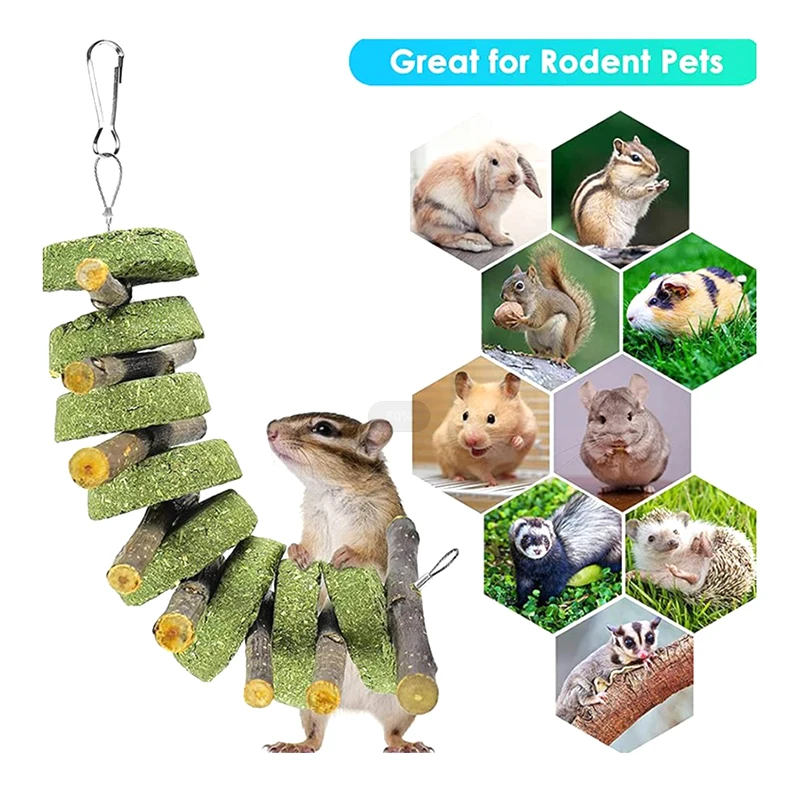 

Log type biting string natural rabbit chew toy small pet teeth improvement training supplies grass ball string accessories