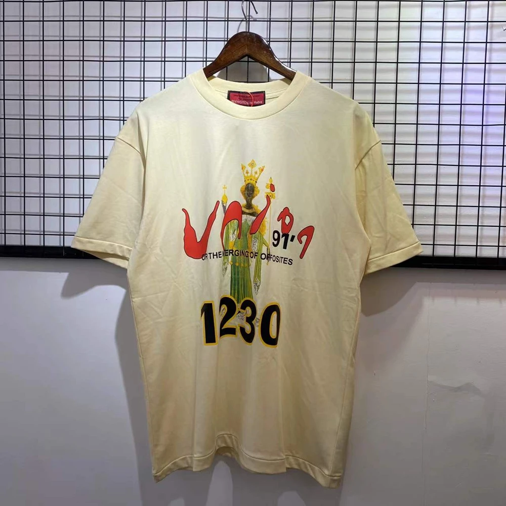 

Футболка RIVINGTON King Rebis 123 Kanye West для мужчин и женщин, летняя футболка RRR123 в стиле хип-хоп, футболка большого размера с коротким рукавом