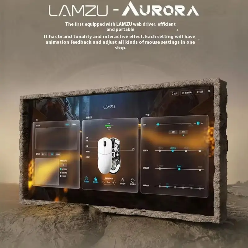 Беспроводная мышь Lamzu Maya X легкая PAW3950 Nordic 52840 8K скорость опрокидывания 2 режима