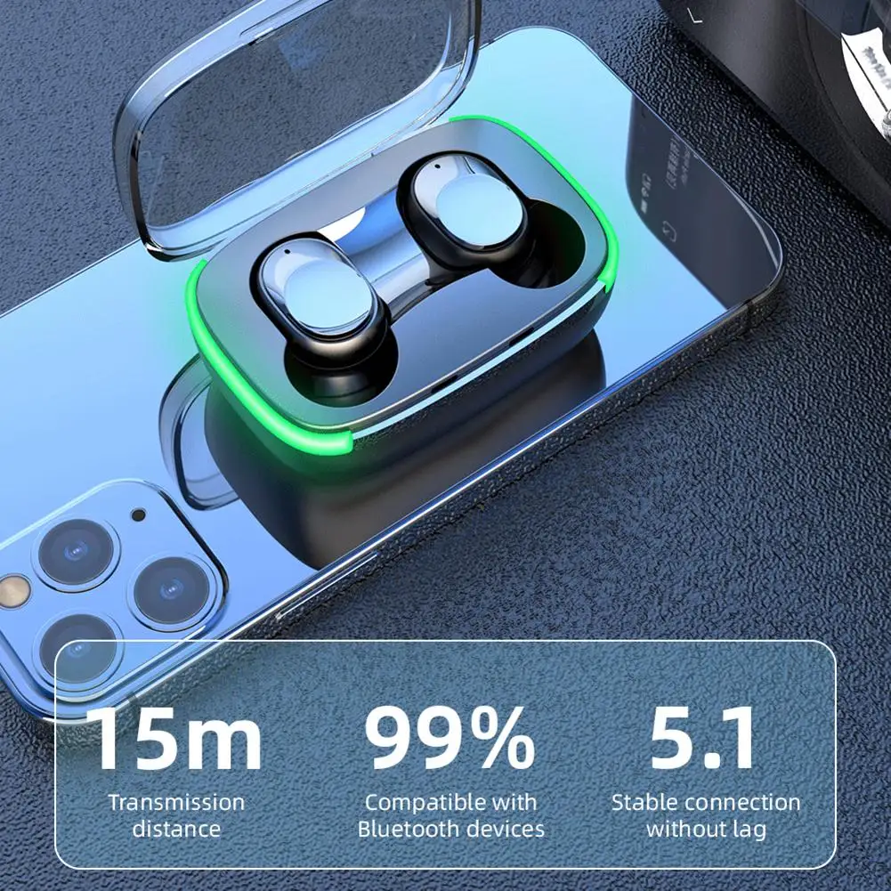 

Y60 Tws Bluetooth Headset Touch-control Digital Display Waterproof Sports Earbuds In-ear Wireless Earphones