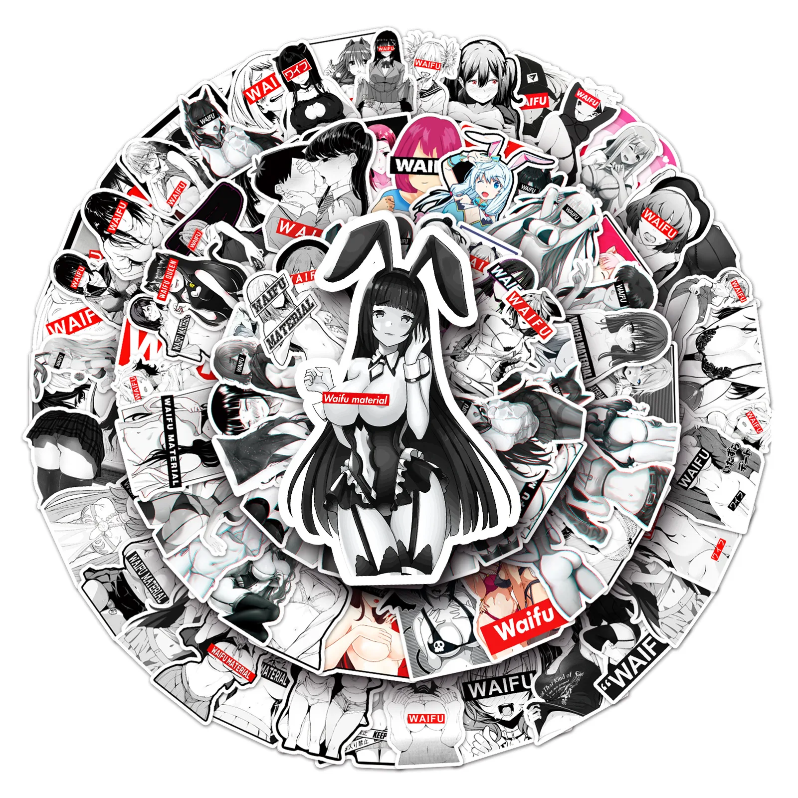 

100PCS Sexy Wife Series Expose Personality Graffiti Skateboard Phone Case Luggage Waterproof Sticker