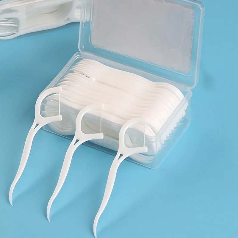 

50pcs Dental Floss Flosser Picks Toothpicks Teeth Stick Interdental Brush Tooth Cleaning Dental Floss Pick Oral Care