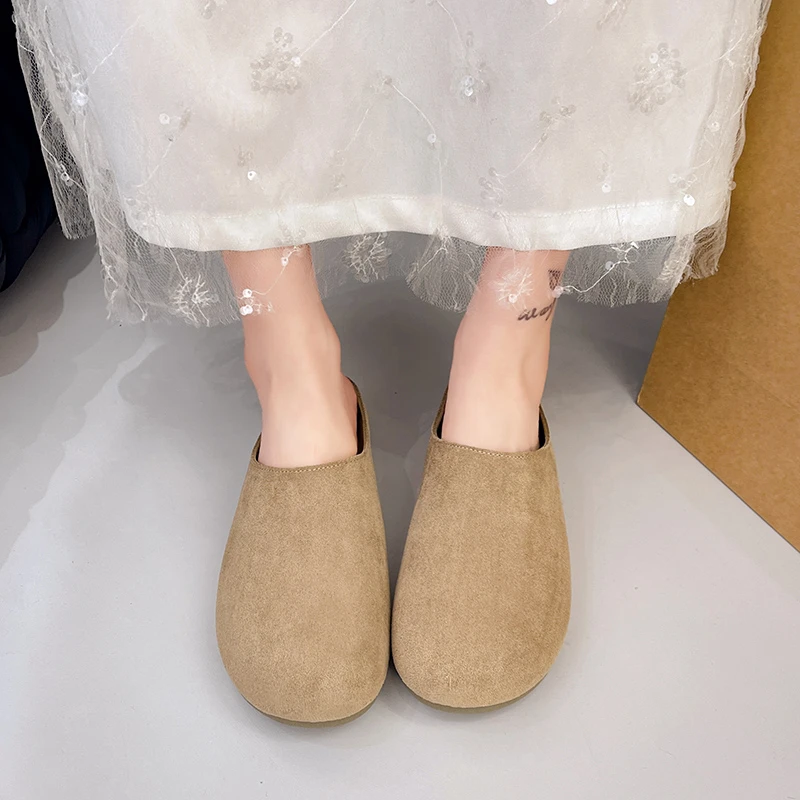 Женская обувь 2021 весна и лето новая толстая подошва высота головы полутапочки на