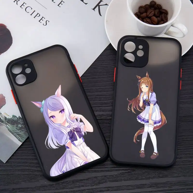 

Uma Musume Pretty Derby Phone Case matte transparent For iphone 7 8 11 12 13 plus mini x xs xr pro max cover