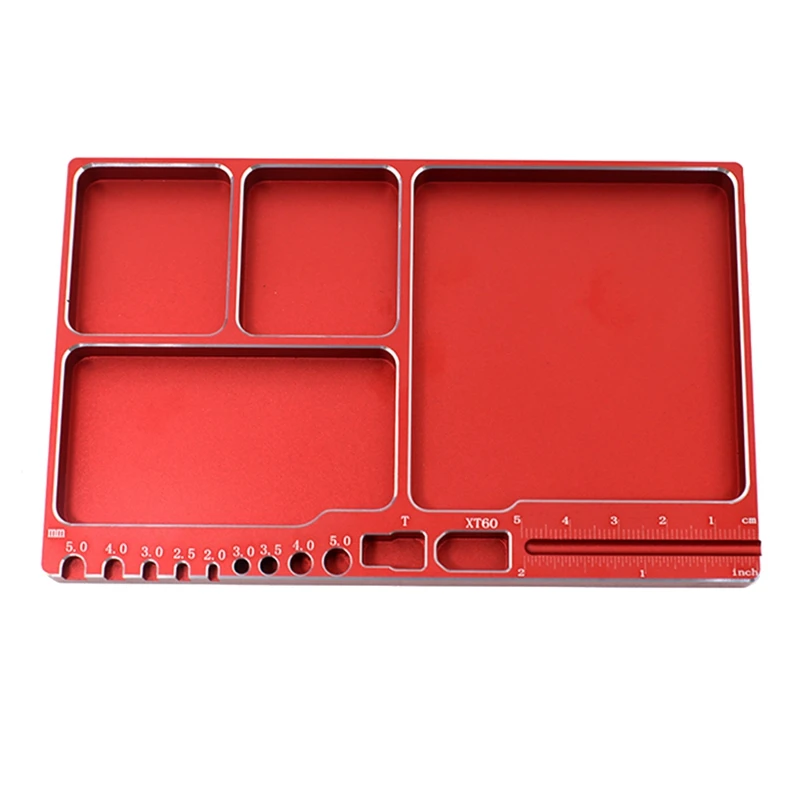 

1 шт. лоток для винтов Магнитная пластина для винтов пластина для гусеничного автомобиля Rc лодка Дрон радиоуправляемая модель Инструменты для ремонта из алюминиевого сплава красный