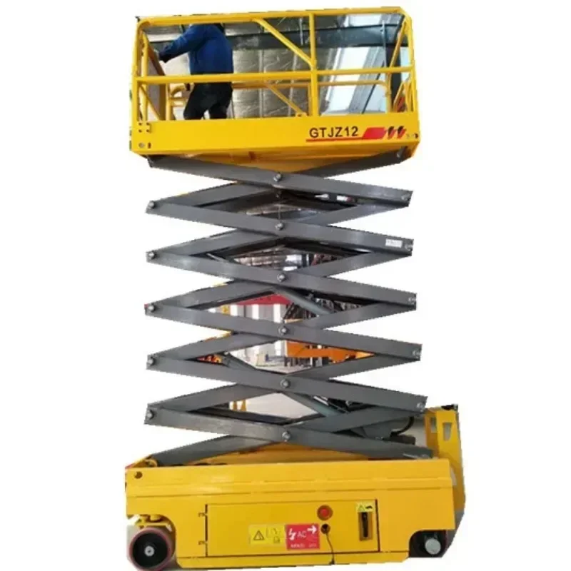 Электрический подъемник высотой 10 м 14 электрический самоходный ножничный 500 кг