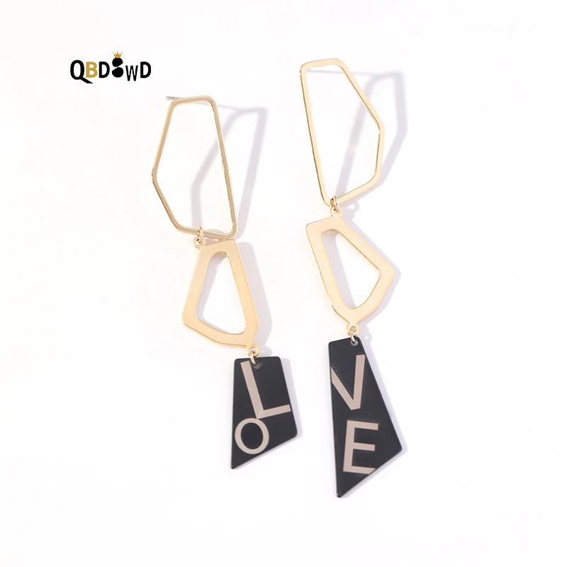 

New Arrival Women Love Word Dangle Earrings Personality Temperament Copper Alloy Female Earrings Fashion Exquisite Accessories