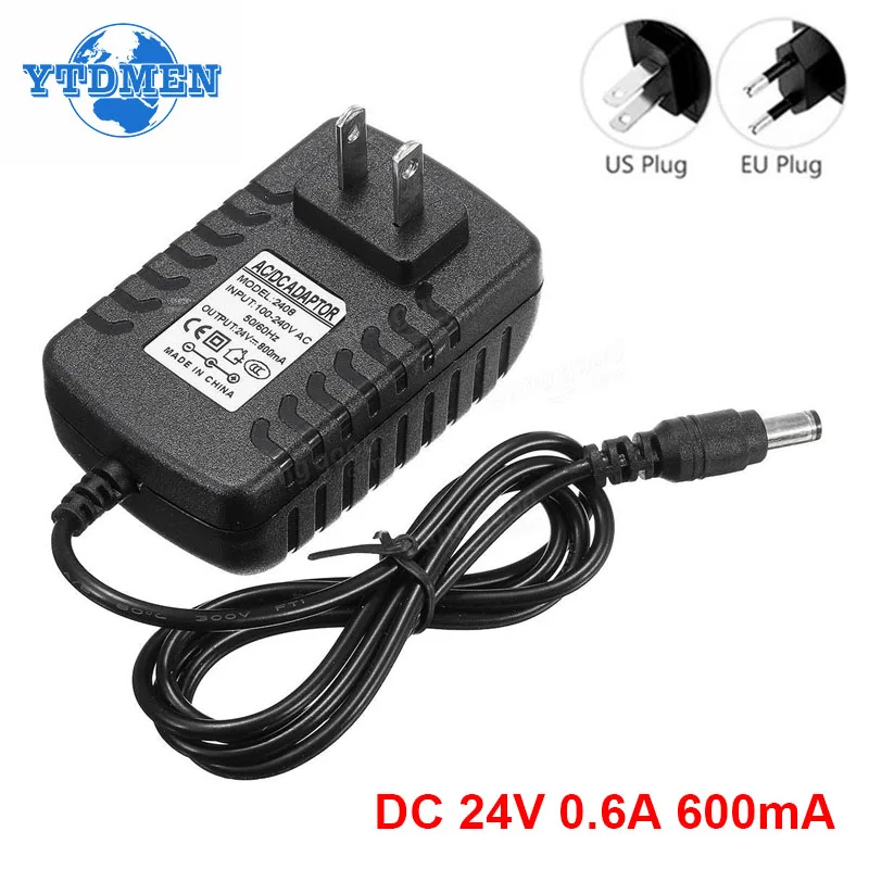 Power Supply Transformer Ac 100v-240v 0.6a 600ma Universal Charger Adapter For Led Strip Light Cctv Eu Us Plug