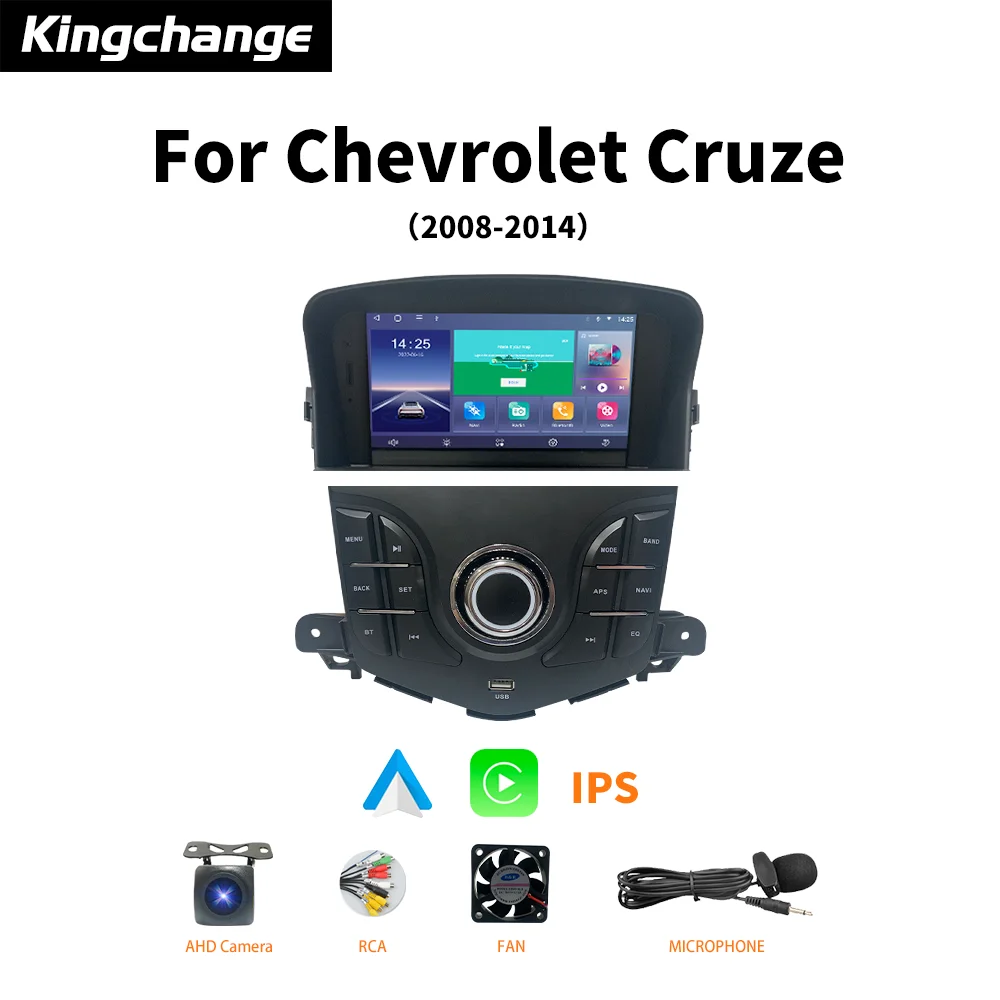

Kingchange Android11 Car For Chevrolet Cruze 2008-2014 Radio Multimedia Video Player GPS Navigation Built-in Carplay+Auto BT