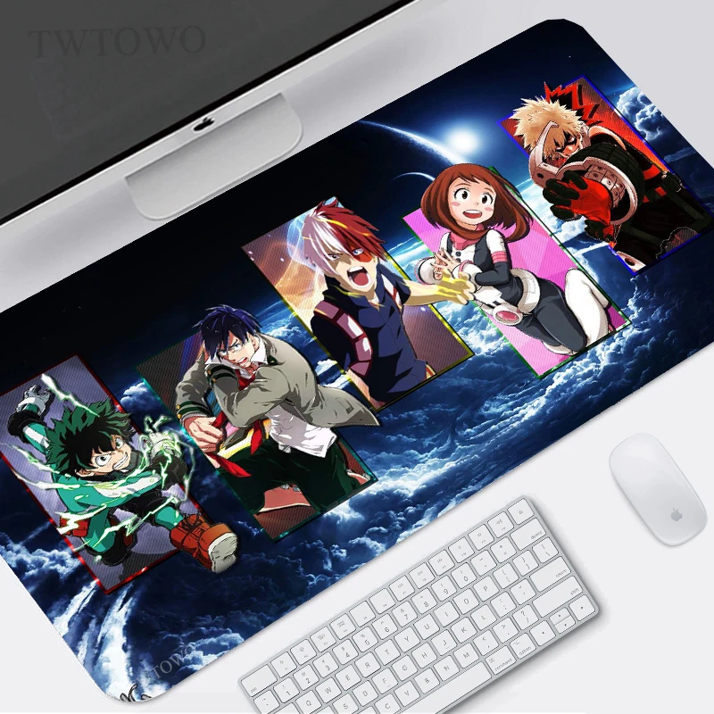 

Anime My Hero Academia Mouse Pad Gaming XL Large Mousepad XXL keyboard pad Carpet Natural Rubber Soft Office Computer