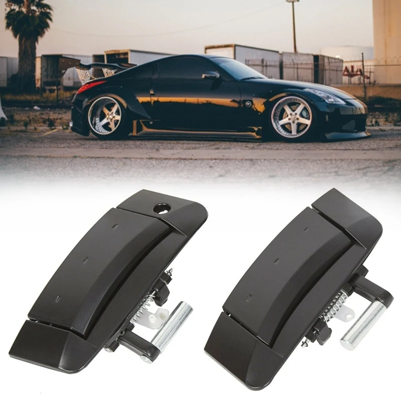 Черная наружная дверная ручка для автомобиля Nissan 350Z 2003-2009, Левая и Правая стороны, 80607-CD41E 80607-CD41D on.