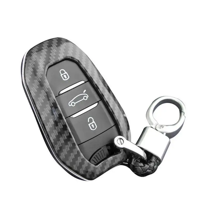 

For Peugeots 508 2019-2020 3008 5008 2017-2019 C3 C4 C5 DS4 DS5 DS3 DS7 Remote Car Key Case Cover With Key Chain
