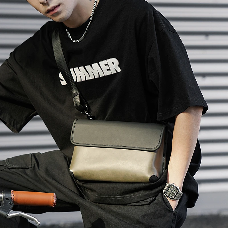 

Модная мужская нагрудная сумка Xiao.p высокого качества из искусственной кожи, трендовый рюкзак, маленькая сумочка на одно плечо