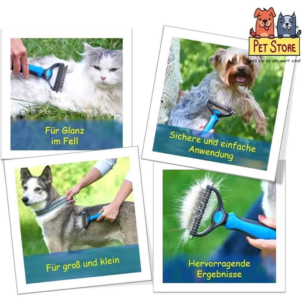 Щетка для собак со свободными узлами 2 шт. туалетных принадлежностей и кошек