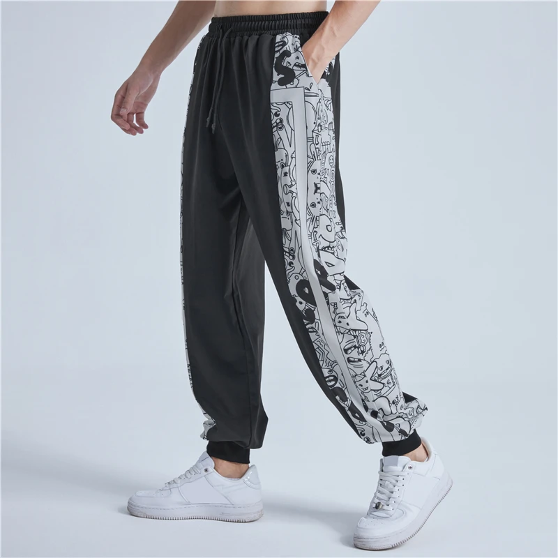 

Rainbowtouches 2022 Brand Mens Casual Pants High Street Printing Loose Straight Men Fashion Men's Trousers Unisex