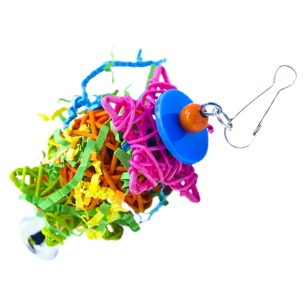 

Toy Bird Parrot Toys Parakeet Shredding Chewing Cage Hanging Chew Foraging Accessories Parrots Swing Biting Wooden Pet Teething