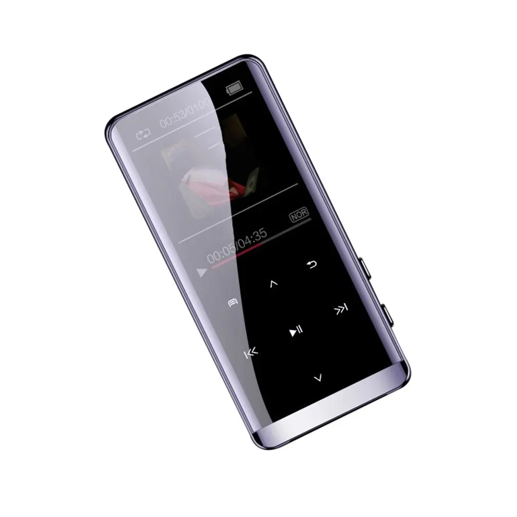 

MP3 плеер, совместимый с Bluetooth, тонкий Hi-Fi 8 ГБ с 1,8 дюймовыми сенсорными клавишами, поддержка OTG TF карт, FM, электронная книга, часы, шагомер, музык...