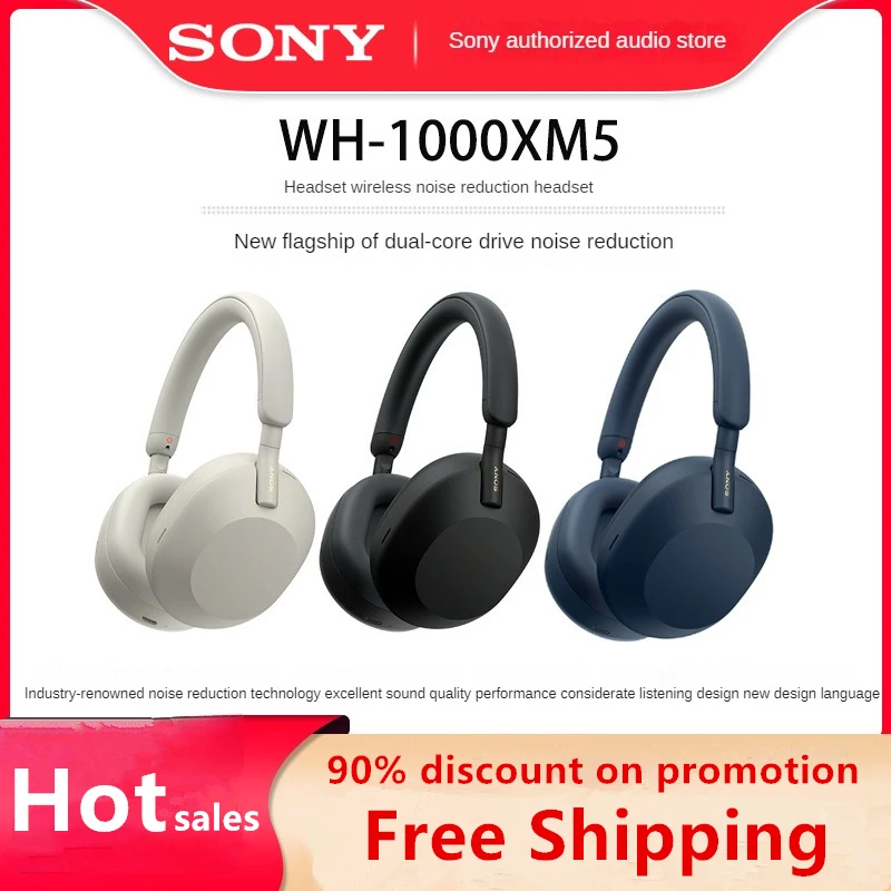 

Sony WH-1000XM5 Headworn Active Noise Reduction Wireless Bluetooth Earphones for Men and Women