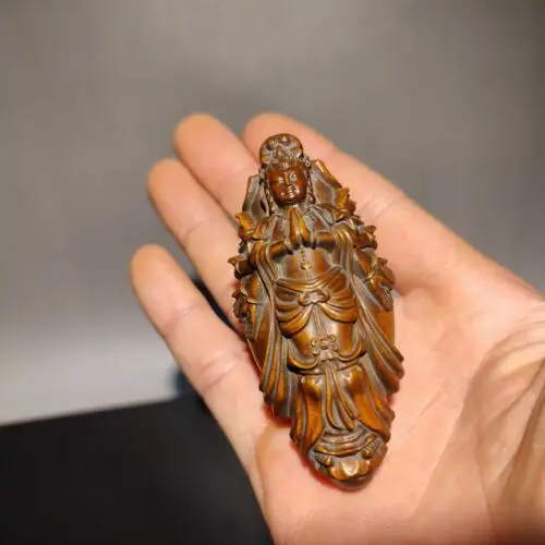 

Chinese Wood Carving Deep Relief statue kwan yin Thousand-hand Bodhisattva quan