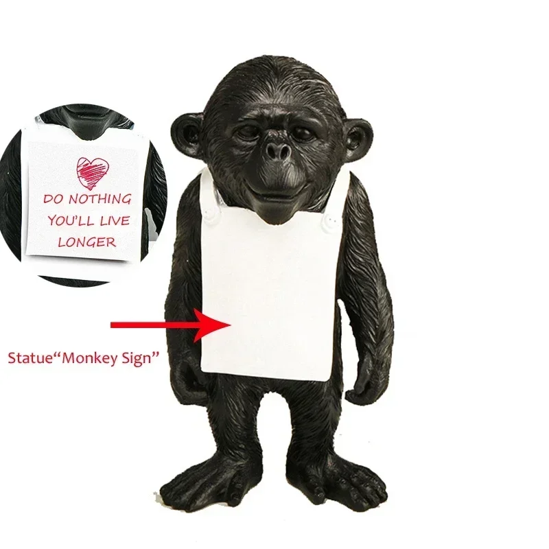 Полимерные украшения Бэнкси значок обезьяны Статуэтка ничем не сделает вы