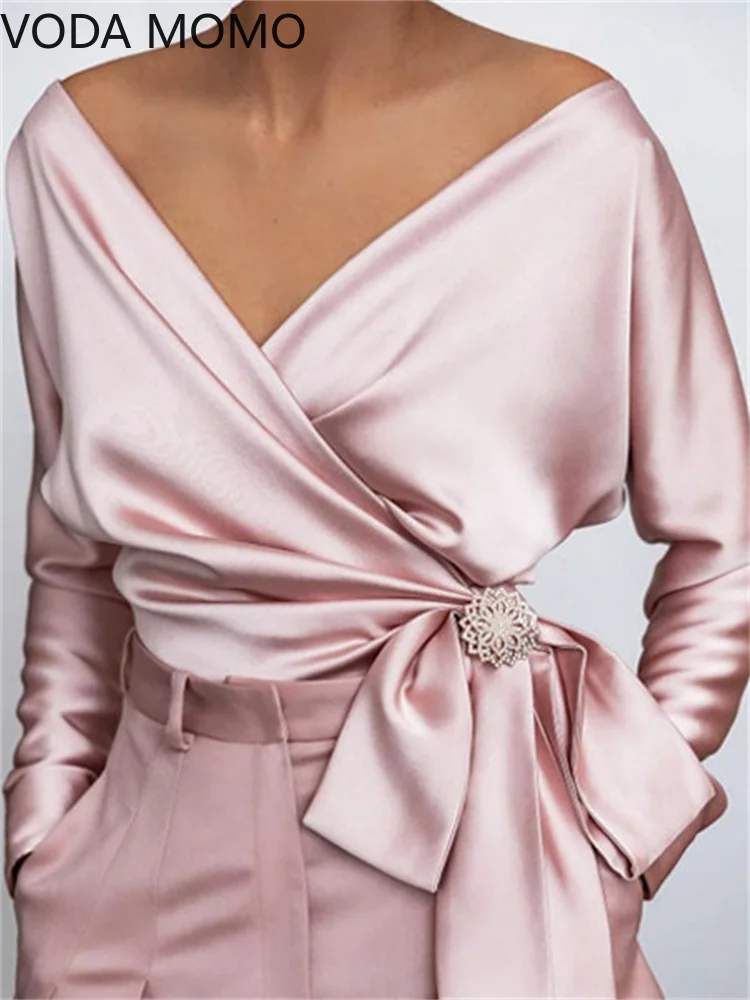 

Elegant Women's summer satin batwing sleeve blouses fashion new casual woman tops women shirt blouse chemise femme blusas blusa