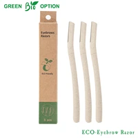 eco friendly disposable eyebrow razors hair removers for women beauty makeup tools 3 pcsbox