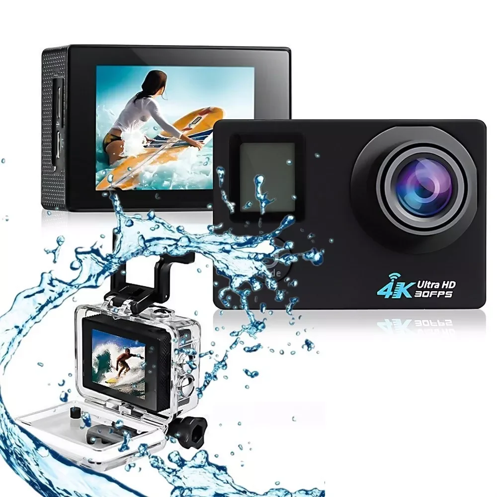 Waterproof 4 k double screen with remote WIFI outdoor sports DV camera diving aerial high-definition cameras