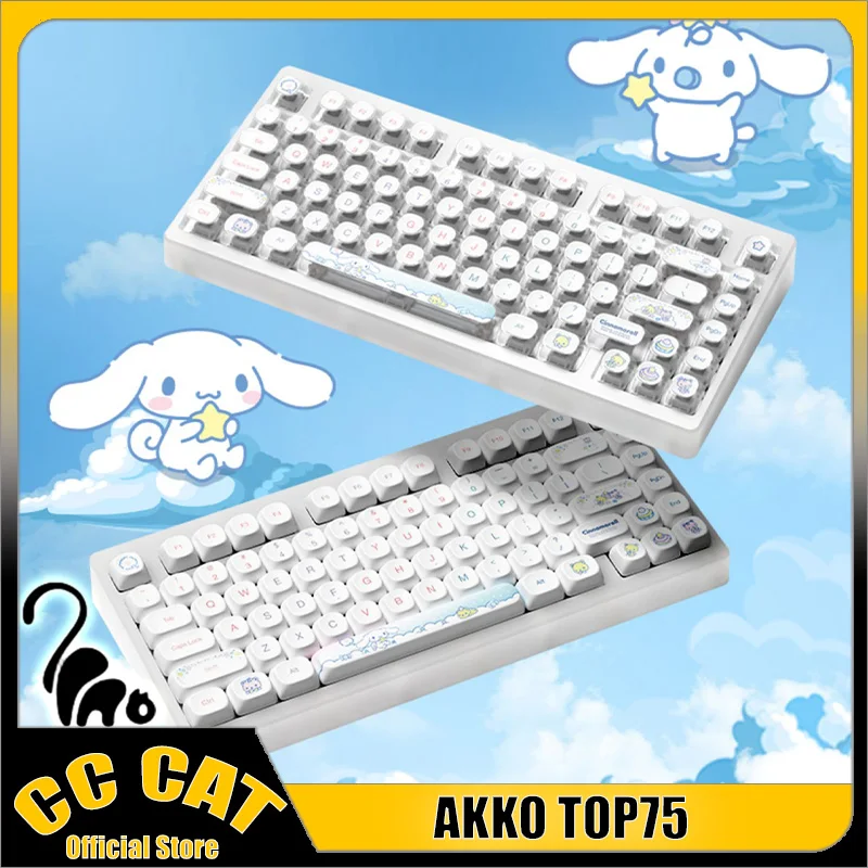 Механическая клавиатура Monsgeek X Akko Top75 3 режима Cinnamoroll Moa Беспроводная Bluetooth